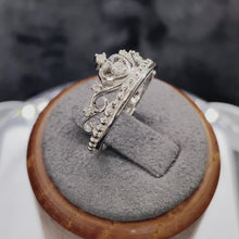 18K白金(750)皇冠鑽石戒指(13號)