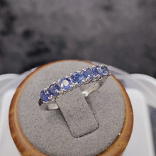 18K(750)白金藍寶石戒指 (13號圈)