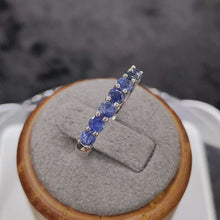 18K(750)白金藍寶石戒指(13號圈)