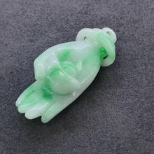 天然翡翠元寶在手吊墜